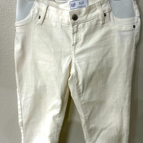 GAP Maternity 28\6R White Skinny Insert Stretch Jeans - Picture 2 of 5